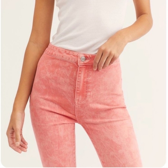 NEW Free People We The Free Float On Flare Size 28 Prairie Pink Bell Bottom - Picture 3 of 10